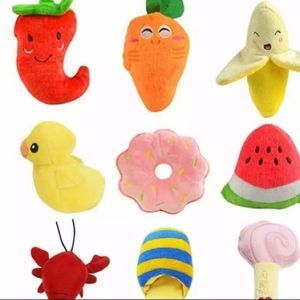 NWT Stuffed Plush Dog Puppy Squeaker Play Toys